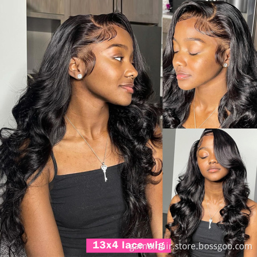 Swiss Virgin Cuticle Aligned Hair Lace Front Wig With Baby Hair 100% Raw Brazilian Body Wave Human Hair Lace Closure Wig